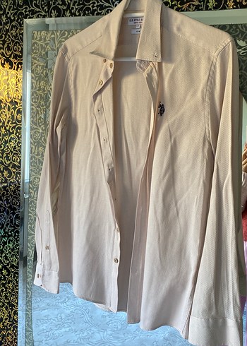 Bej Düğmeli Erkek Keten Gömlek - Görsel 4