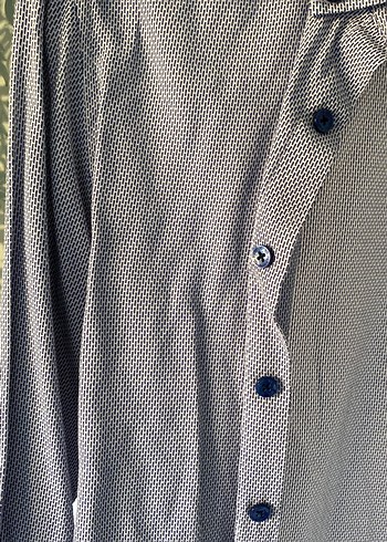 Gri Uzun Kollu Rahat Kesim Erkek Gömlek - Görsel 4