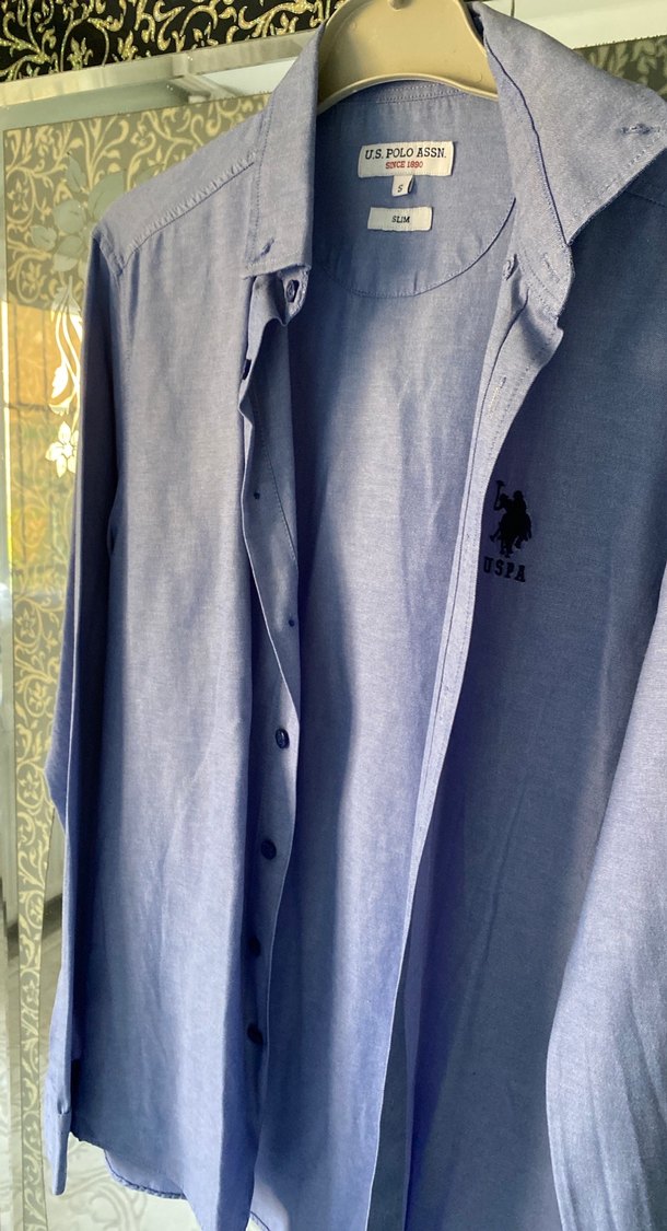 Erkek Mor Keten Gömlek Uzun Kollu Rahat Kesim - Görsel 3