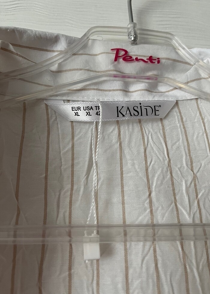 Çizgili yandan bağcıklı gömlek - Görsel 2