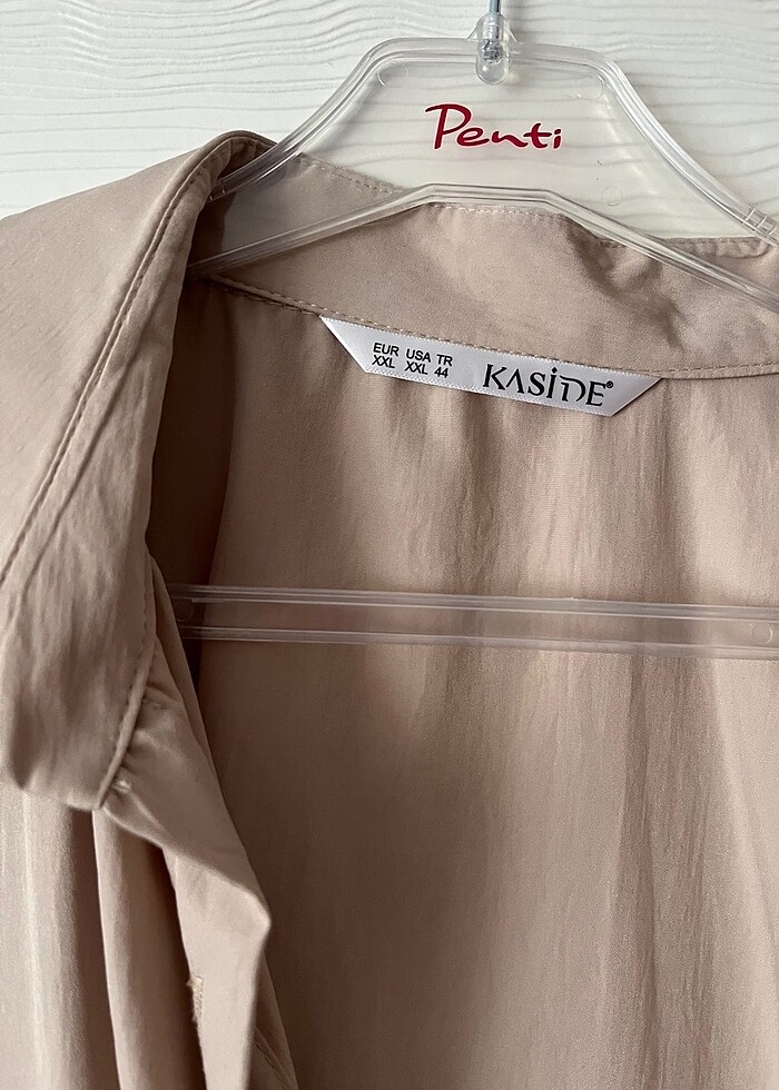 Kısakol gömlek belden bağlamalı - Görsel 2