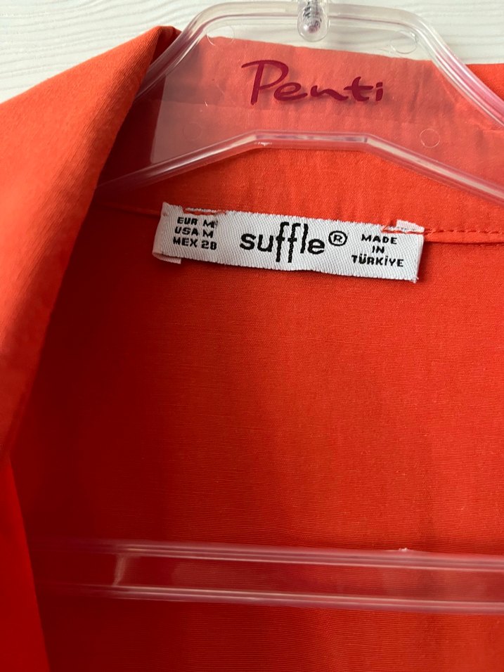 Turuncu kadın gömlek - Görsel 2