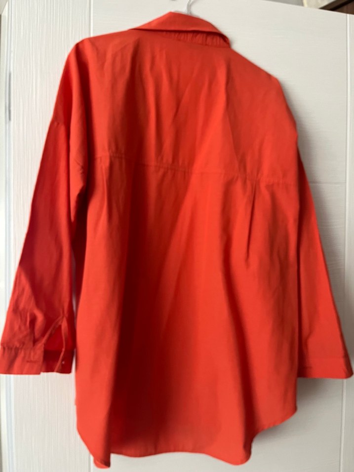 Turuncu kadın gömlek - Görsel 4