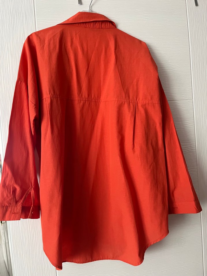 Turuncu kadın gömlek - Görsel 5