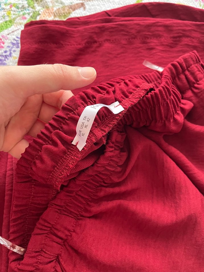 Bordo Uzun Kollu Salaş Kimono takım - Görsel 5