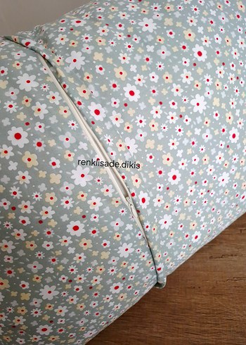 2 adet yarım fırfırlı mint yeşili yastık kılıfı - Görsel 4