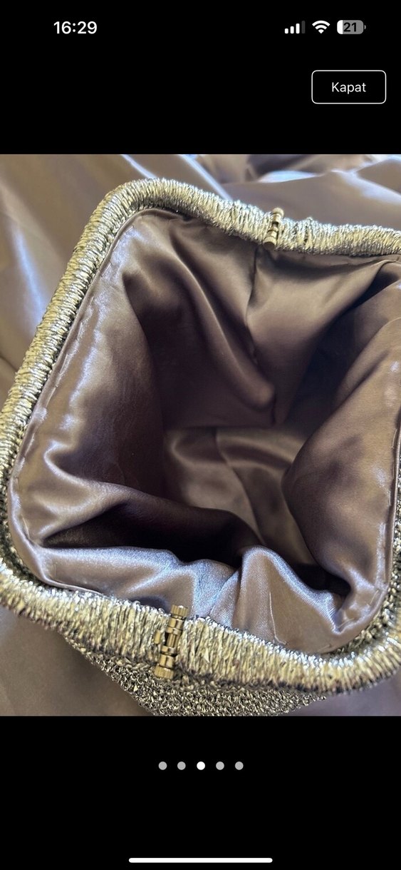 Parlak Örgü Kadın Çanta - Görsel 2