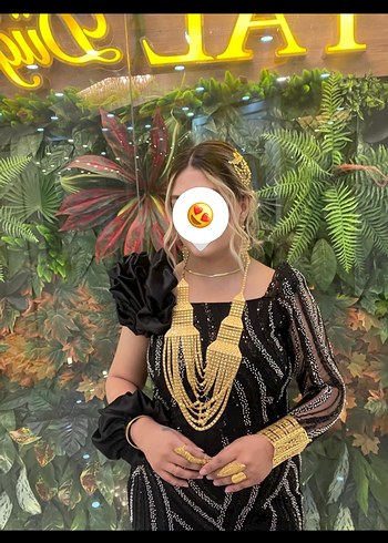 Uzun Siyah Gotik Drapeli Kadın Abiye Elbise - Görsel 3