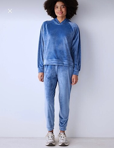 Penti Soft Velvet Koyu Mavi Hoodie
