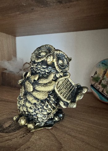 Altın Renkli Mini Baykuş Figürin - Görsel 2