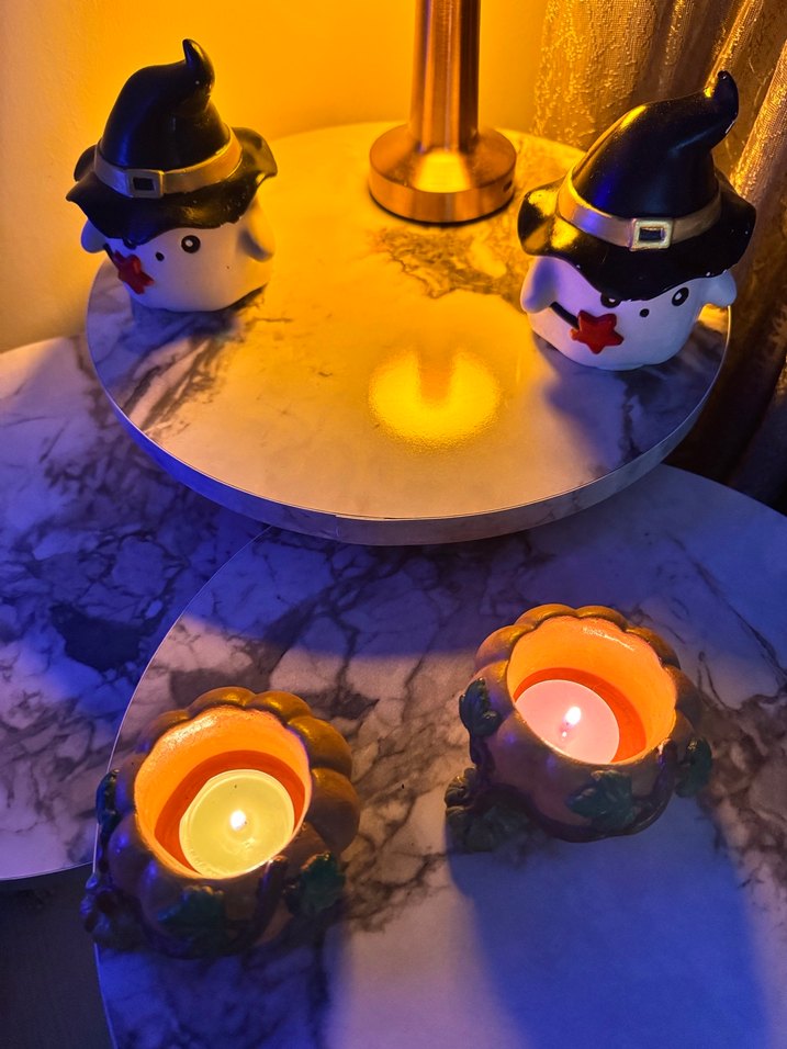 Renkli Kabak Şeklinde Mumluk Seti - Görsel 2