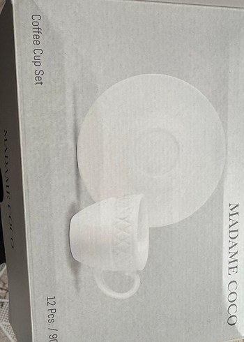 Madame Coco Beyaz Seramik 6 Kişilik Fincan Takımı - Görsel 4