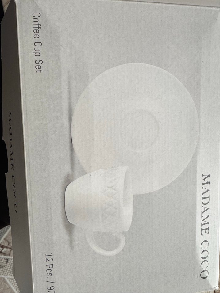 Madame Coco Beyaz Seramik 6 Kişilik Fincan Takımı - Görsel 4