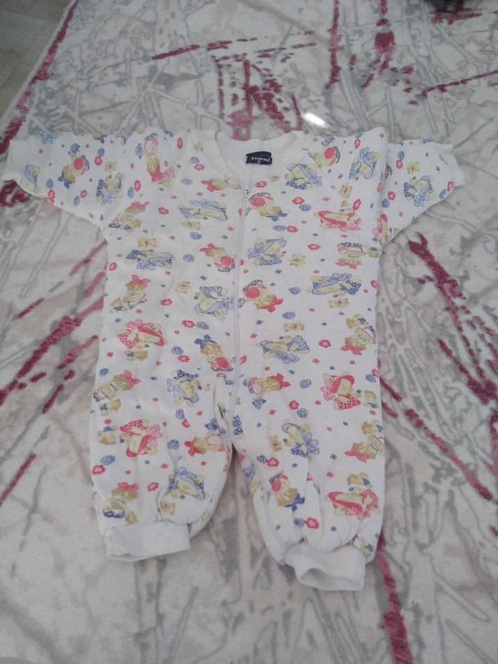 Mavi Peluş Erkek Bebek Tulumu - Görsel 5