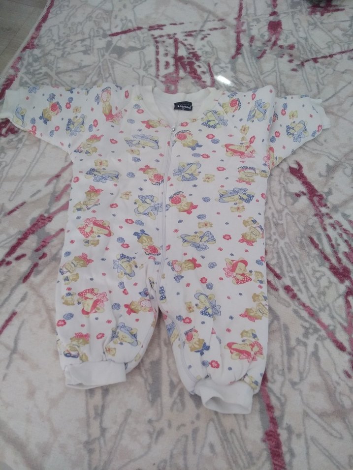 Mavi Peluş Erkek Bebek Tulumu - Görsel 4