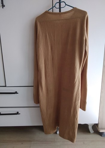 Bej Süet Uzun Kollu Uzun Elbise - Görsel 5