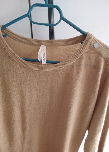 Bej Süet Uzun Kollu Uzun Elbise - Görsel 4