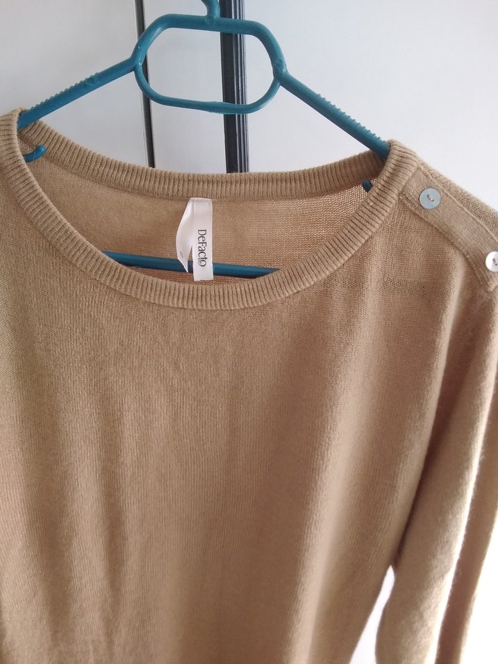 Bej Süet Uzun Kollu Uzun Elbise - Görsel 4