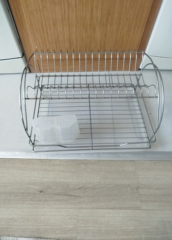 Gri Metal Bulaşık Kurutma Rafı