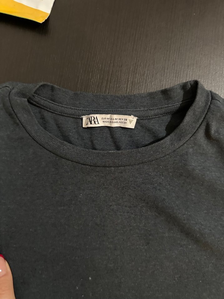 Siyah Kadın Crop Top Uzun Kollu - Görsel 2