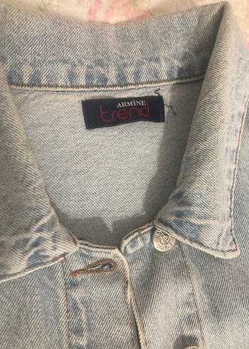 l Beden Kadın Taş Detaylı Denim Ceket