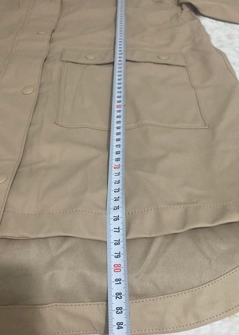 Bej Kapüşonlu Düğmeli Kadın Yağmurluk - Görsel 6