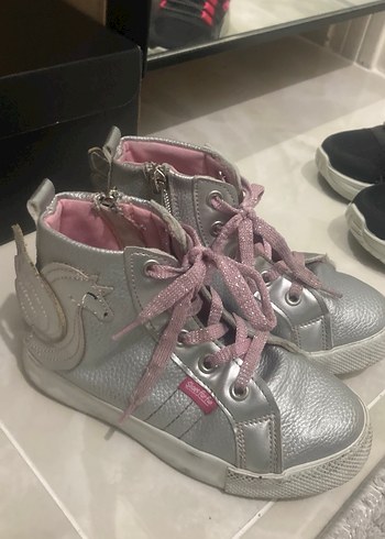 Kız Çocuk Gri Baskılı Sneakers - Görsel 8