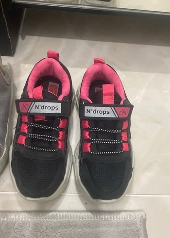 Kız Çocuk Gri Baskılı Sneakers - Görsel 2