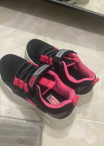 Kız Çocuk Gri Baskılı Sneakers - Görsel 4