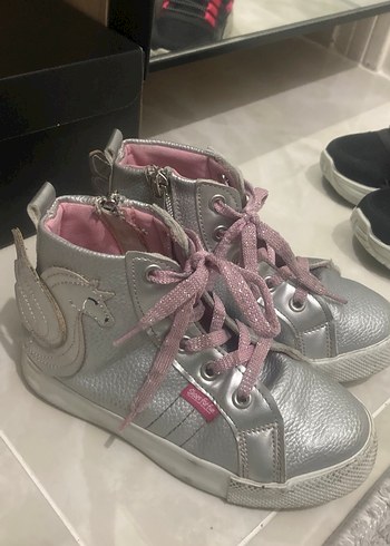 Kız Çocuk Gri Baskılı Sneakers - Görsel 9