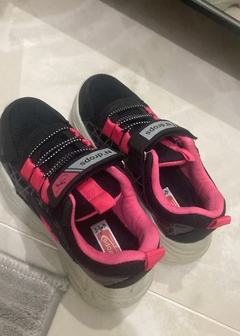 Kız Çocuk Gri Baskılı Sneakers - Görsel 3