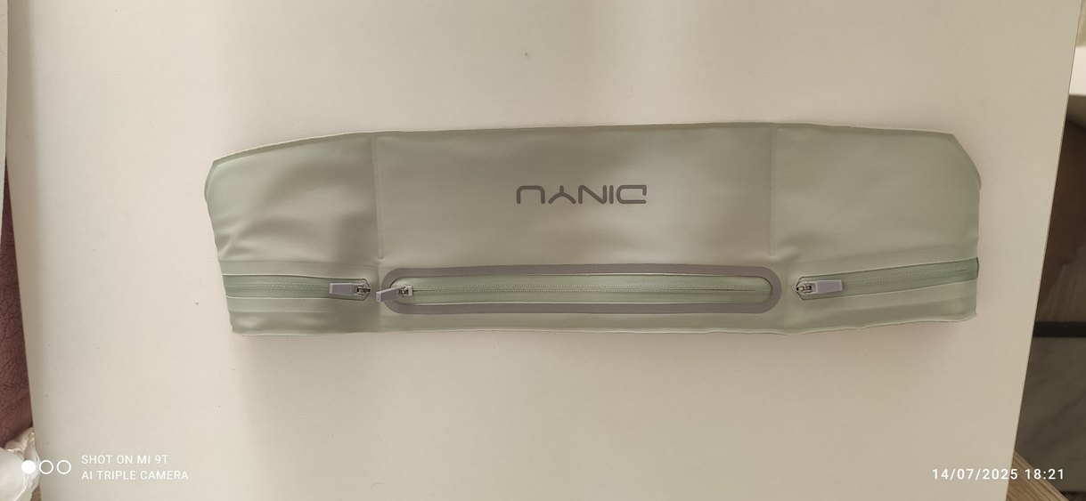 Gri Baskılı Çift Fermuarlı Çapraz Bel Çantası - Görsel 3