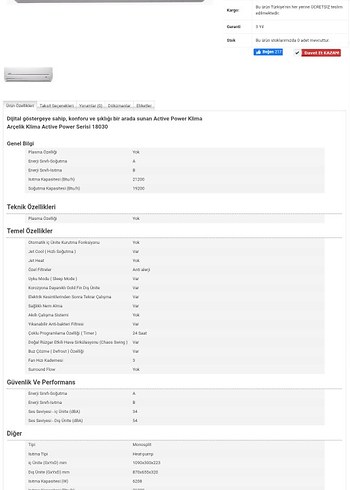 Beyaz ve Gri Duvar Tipi Klima Arçelik marka - Görsel 6
