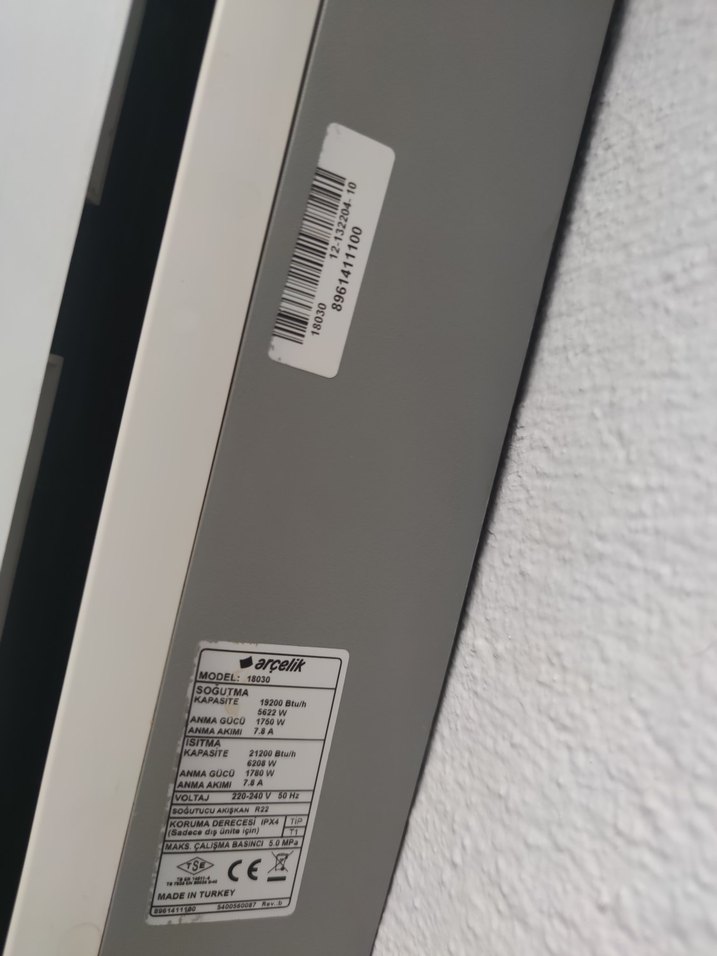 Beyaz ve Gri Duvar Tipi Klima Arçelik marka - Görsel 5