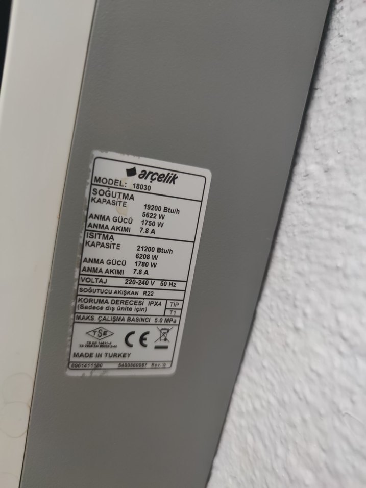 Beyaz ve Gri Duvar Tipi Klima Arçelik marka - Görsel 4