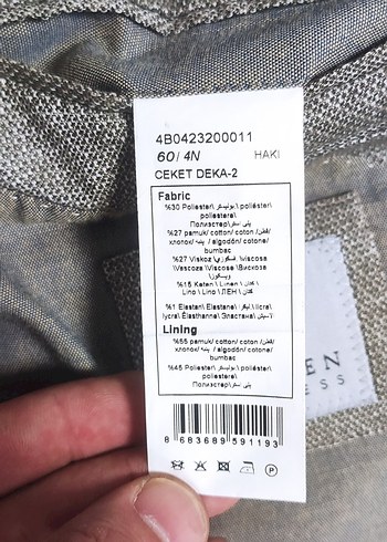 Bej Erkek Düğmeli Modern Klasik Ceket Beymen marka - Görsel 8