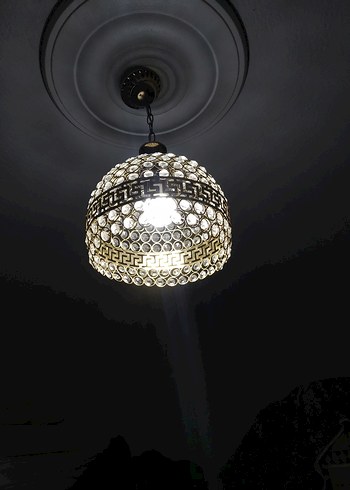 Altın Renkli Boncuklu Minimalist Avize - Görsel 4