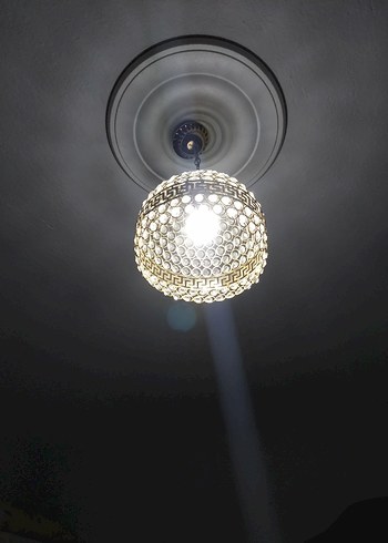 Altın Renkli Boncuklu Minimalist Avize - Görsel 5