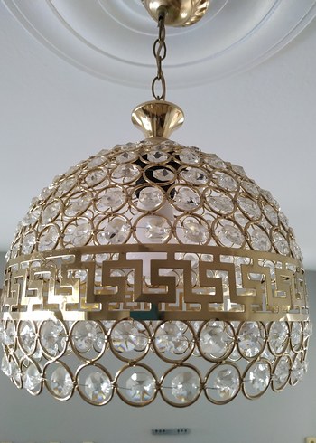 Altın Renkli Boncuklu Minimalist Avize - Görsel 2