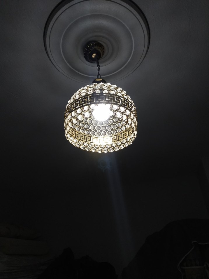 Altın Renkli Boncuklu Minimalist Avize - Görsel 3