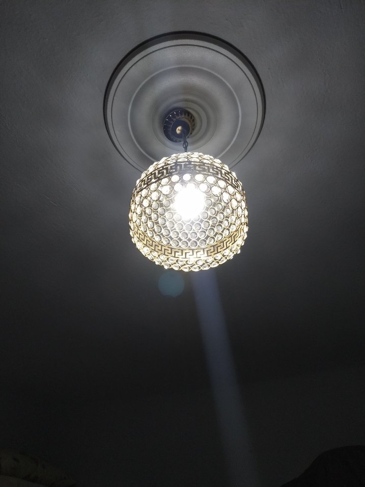 Altın Renkli Boncuklu Minimalist Avize - Görsel 5