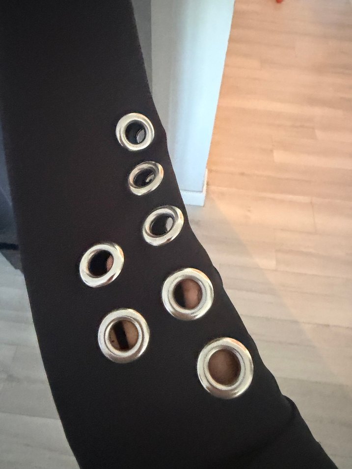 Kuş gözü detaylı mini elbise - Görsel 3