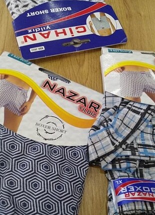 NAZAR-CİHAN-SEDEF YILDIZI Erkek Ekonomik Emprime Boxer