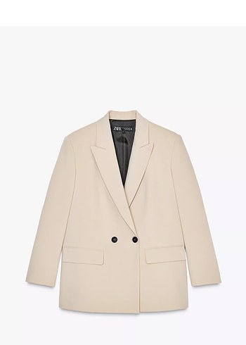 Zara Bej Oversize Blazer Ceket