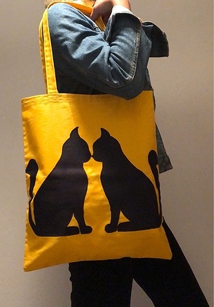 Diğer Cats bez kol çantası. 