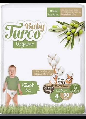 Baby turco 4 numara külot bez