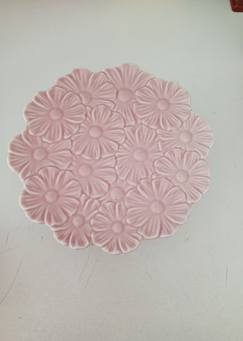 Flying Tiger Pembe Çiçek Desenli Modern Pasta Standı - Görsel 2