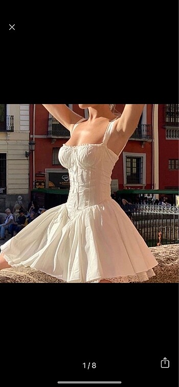 Coquette Pinterest shein beyaz elbise fransız güpür