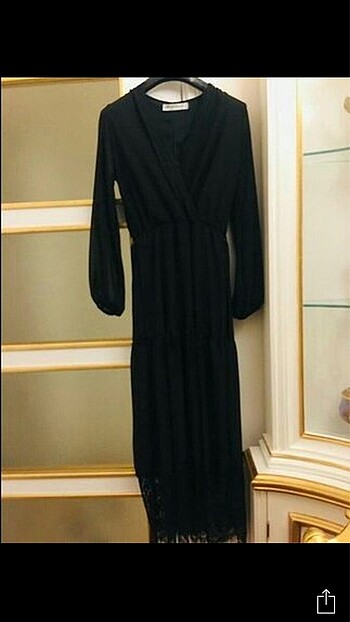 38 Beden siyah Renk Uzun siyah elbise