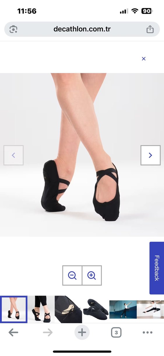 Çift Tabanlı Siyah Kadın Demi-Point Dans Ayakkabısı - Görsel 4